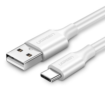 UGREEN 1.5M USB to Type-C快充傳輸線 白色 升級版