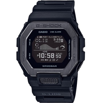 CASIO 卡西歐 G-SHOCK 潮汐電子錶GBX-100NS-1-黑/50.9mm
