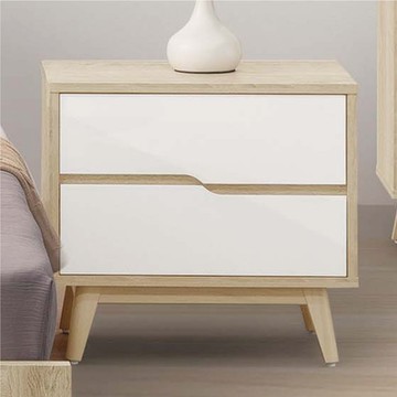 文創集 亞果雙色1.8尺二抽床頭櫃-55.1x40x51.5cm免組