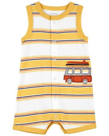 Baby 1-Piece Yellow Striped Romper