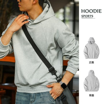 Wuluwear 美式休閒vintage運動帽衫男405g重磅廓型束口連帽大學T冬