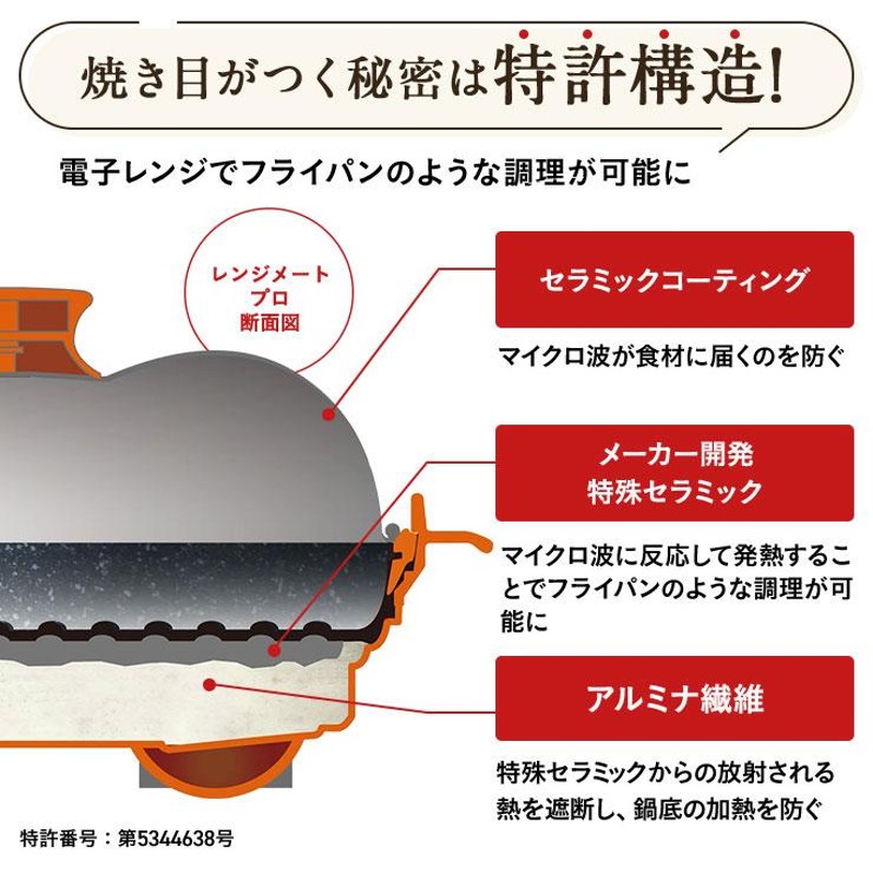 電子レンジ専用調理器 レンジメートプロ レンジ 調理 魚焼き プレート