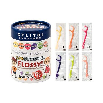 日本UFC~FLOSSY兒童彩色牙線棒(水果口味)60入