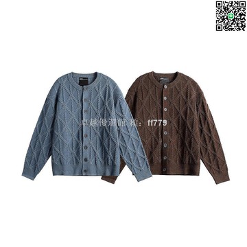 【卓越優選館】秋冬新款男開衫針織外套 時尚菱形格提花毛衣 百搭保暖針織衫 韓版休閒男裝 潮流毛衣外套