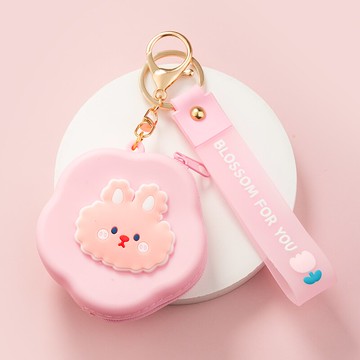 可愛卡通零錢包鑰匙扣掛件創意個性網紅ins硬幣包女汽車鏈包掛飾