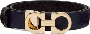 Ferragamo 白色 & 黑色 Mediterraneo 双面腰带