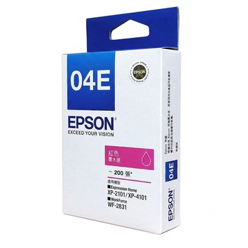 EPSON 正品墨水匣 wf-2831/xp201適用 04E  紅色  1個