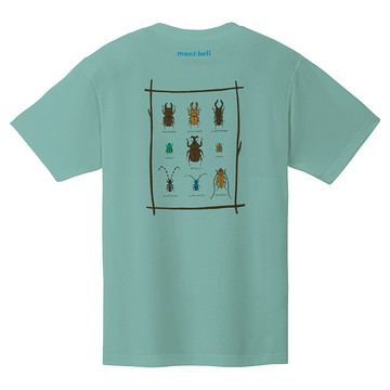 【【蘋果戶外】】mont-bell 1114736 LBL 藍綠【男款】甲蟲 BEETLES Wickron 短袖排汗衣 排汗T恤 機能衣