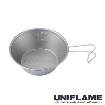 【【蘋果戶外】】UNIFLAME U668634 鈦提耳碗【300ml】個人餐碗/登山碗/戶外碗/防燙碗/露營外出/餐具