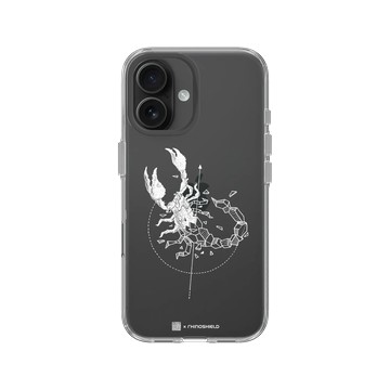 iPhone 16 Clear Case（相機按鈕） 透明 - Kerby Rosanes - 蠍子 - 白