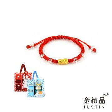 金緻品 黃金彌月禮 花生好事 紅繩手鍊 0.06錢