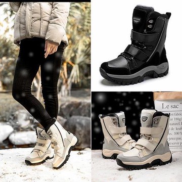 【Alice】現貨頂極設計孔雀蕾絲太空感中高筒雪靴登山鞋(防滑/防潑水/靴子滑雪/雪鞋)