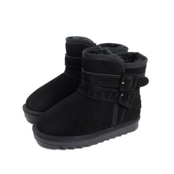 ISAO 靴子 雪靴 內鋪毛 黑色 童鞋 5808 no102