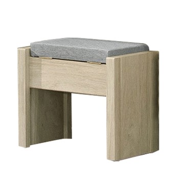 文創集 羅娜貓抓皮革可收納化妝椅-41.5x35x43cm免組