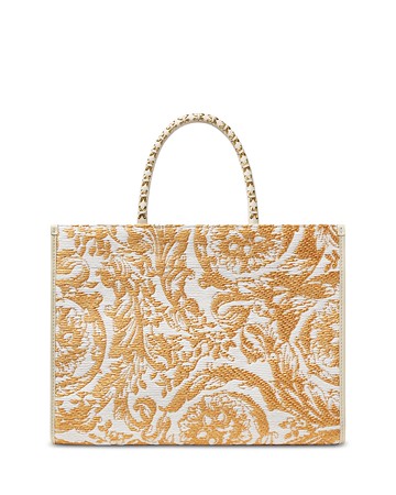 Versace Barocco Athena Raffia Medium Tote Bag
