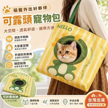 【台灣出貨🔥】寵物外出包 貓咪斜背包 透氣貓包 狗狗外出包 可露頭設計 大容量手提包 帆布寵物包 小型犬貓通用
