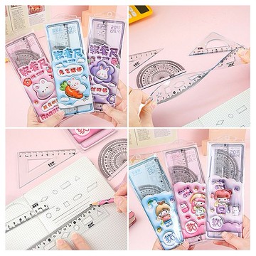 膨脹風兔兔20公分軟尺四件套組(1組入) 款式隨機出貨