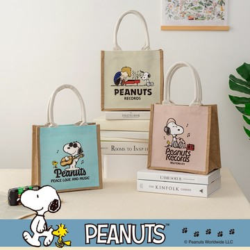 SNOOPY x Kiiwi O! 聯名款．語錄系列棉麻袋 包包 手提袋 手提包 (多款選)