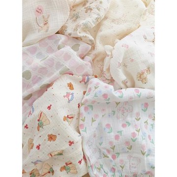 睡褲女夏季純棉紗布學生可愛居家休閑褲卡通家居褲溫柔小碎花短褲