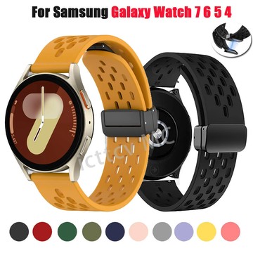 【免運】SAMSUNG 20 毫米 22 毫米運動磁性矽膠錶帶三星 Galaxy Watch 7 FE 6 5 4 40