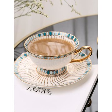 歐式骨瓷咖啡杯子套裝高檔精致下午茶茶具套裝輕奢設計感小眾高級