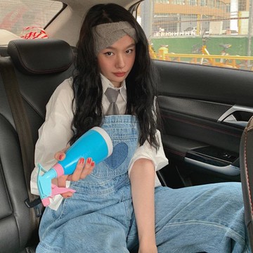 牛仔背帶褲女夏季薄款2021新款小個子連體褲高腰直筒寬松闊腿褲子