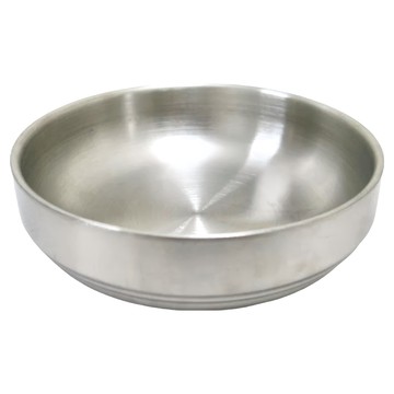 a-ok #304韓式雙層碟-9cm 雙層隔熱保溫 輕巧易攜帶 韓式料理專用  1入  銀色