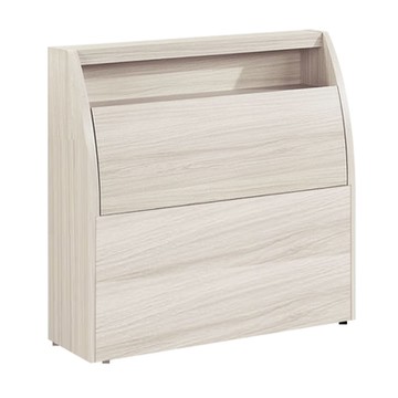 文創集 包格斯3.5尺單人白梣木紋床頭箱-109x30x109cm免組