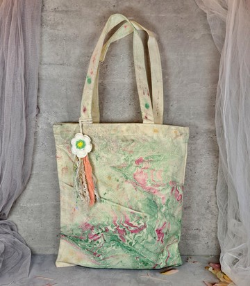 獨一無異 手染布袋  肩背包  單肩包  電腦袋 纯棉杋布袋  PQ-012