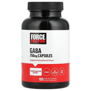 Force Factor, GABA，750 毫克，100 粒素食膠囊