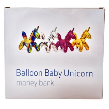 MADE BY HUMANS 迷你獨角獸存錢筒 - 彩虹 Balloon Baby Unicorn Money Bank  1個