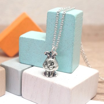 ART64 純銀 兔寶寶 親子項鍊 兔年生肖送禮 925純銀項鍊
