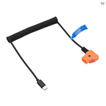 USB Type-C轉D-Tap彈簧電源線 15V 黑色