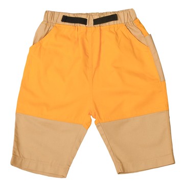 akachan honpo - 7分褲-拼接-黃色