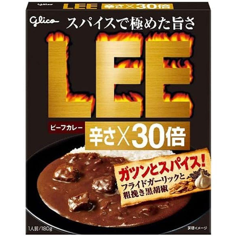 江崎グリコ ビーフカレーLEE 辛さ×30倍 180g×10箱入×(2ケース)