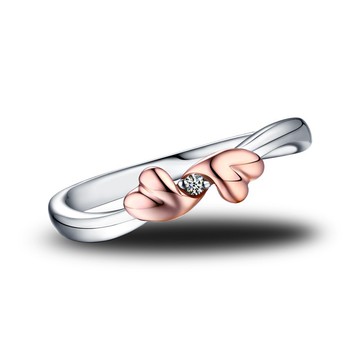 KOR蔻兒鑽石 呵  護 鑽石14K金白鋼 戒指