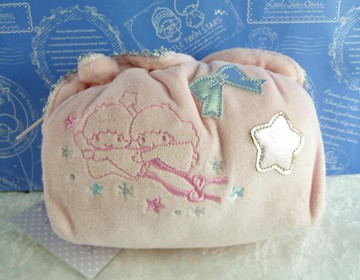 【震撼精品百貨】Little Twin Stars KiKi&LaLa 雙子星小天使~化妝包_絨布