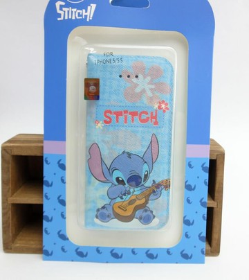 【UNIPRO】iPhone 5 5S 迪士尼 阿囉哈彈琴史迪奇 手機保護套 皮套 STITCH i5
