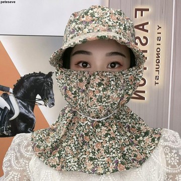 【防曬帽】新款農用下地干活防曬帽子 夏季薄款披肩帽 戶外騎行護臉護頸采茶帽 帽子披肩 防雨帽子 防曬披肩