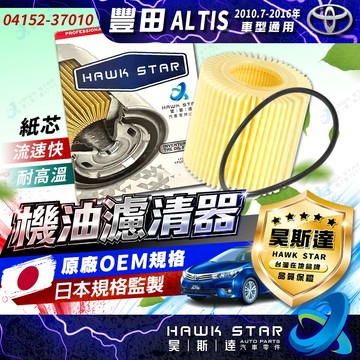 ˋˋ昊斯達 豐田 ALTIS 2010.7-2016年 機油濾清器 機油芯 RAV4 CT200h WISH PRIUS