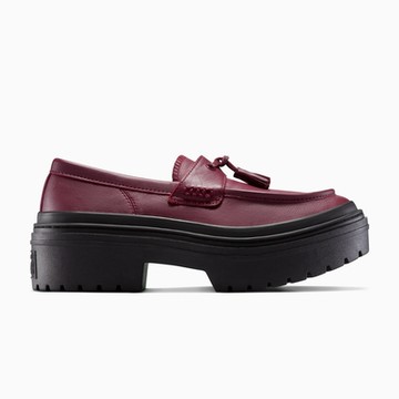 CONVERSE CTAS LUGGED HEEL LOAFER OX 低筒 休閒鞋 皮鞋 樂福鞋 女鞋 紅色-A14708C