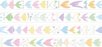 飛鳥集 塩系繪畫 PET 和紙膠帶 10米卷