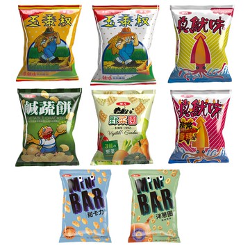【蝦皮直營】華元 鹹蔬餅/真魷味/野菜園/玉黍叔/Mini bar甜卡力/Mini bar洋蔥圈 (部分即期)