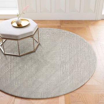 【山德力】抗汙防潑水圈絨圓毯 直徑160cm 裴立