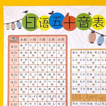 🔥可開發票#兒童入門自學新標日零基礎速成日語五十音圖掛圖50音一年級墻貼#免運