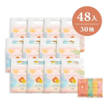奇哥官方旗艦 CHIC BASICS純水柔濕巾30抽(4入/組) 12組/48入