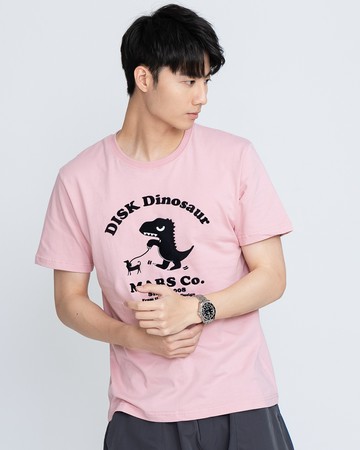 【台灣製】經典恐龍logo短TEE (淺粉)