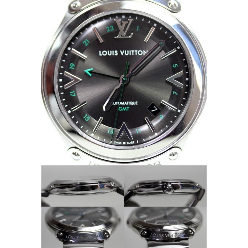 LV lv ルイヴィトン LOUIS VUITTONフィフティーファイブ GMT アントラシット Q6D300 SS グレー メンズ 腕時計  オートマチック 自動巻き 中古 あすつく MT2191 | LINEショッピング