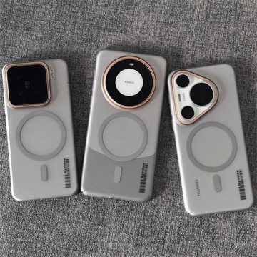 高級感鈦灰色柔紗適用三星S25Ultra手機殼magsafe磁吸S20FE無線充電S24Ultra磨砂膚感S23FE網紅ins風S22Ultra