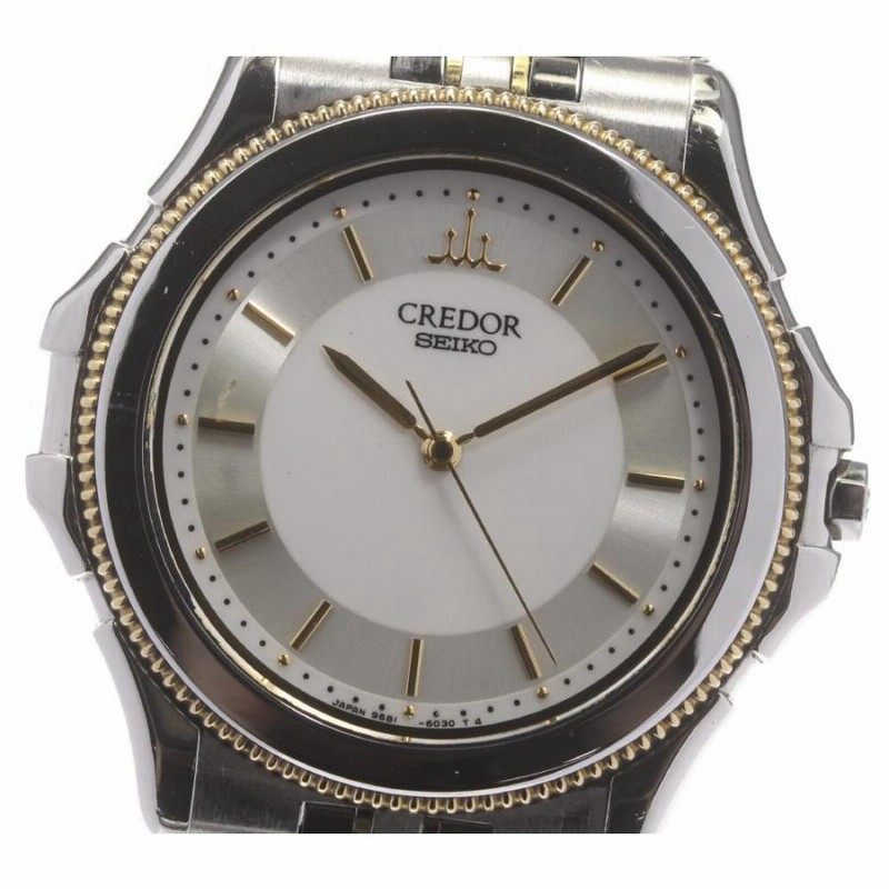 セイコー SEIKO 9581-6040 クレドール SS/K18YG